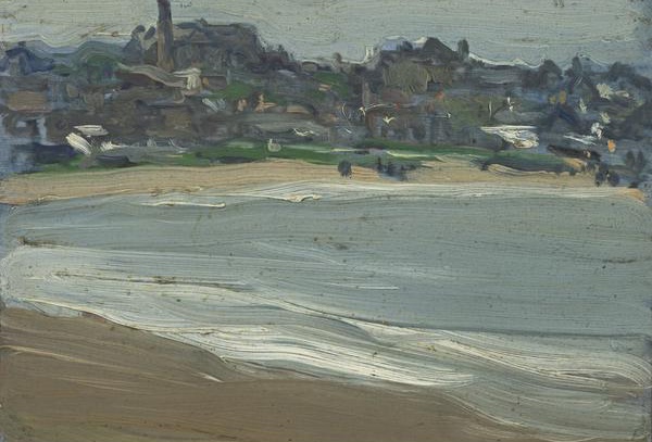Scottish artist Samuel John Peploe began to paint 'en plein air' in around 1896, in North Berwick. He made this small, loosely handled work there in 1903 😀🎨#JustGreatArt #coast