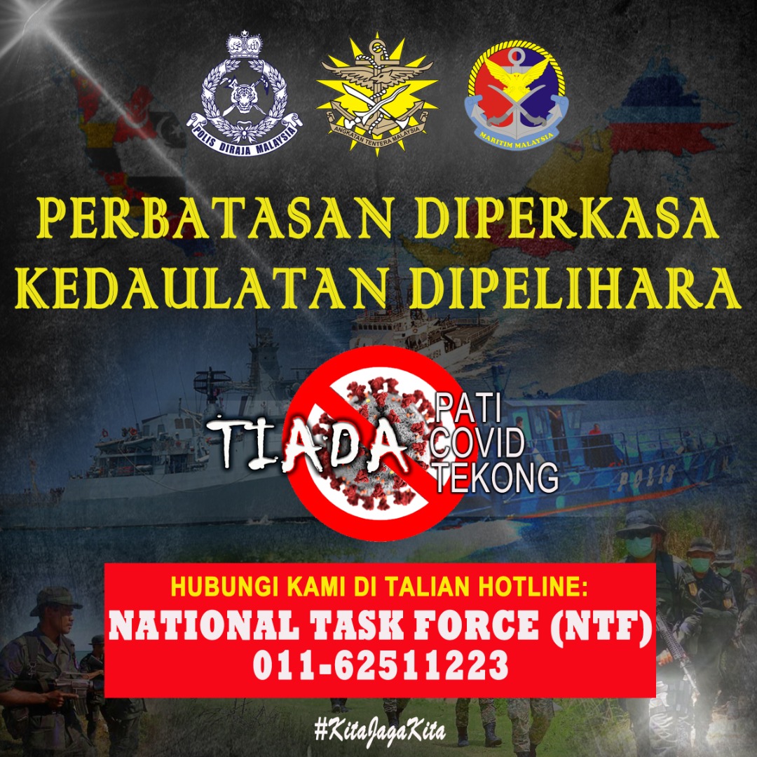 #Kesiagaan
Talian hotline #NationalTaskForce dibuka 24 jam setiap hari. Laporkan aktiviti maritim yang mencurigakan untuk membantu memperkasakan sempadan negara kita.
#KitaJagaKita