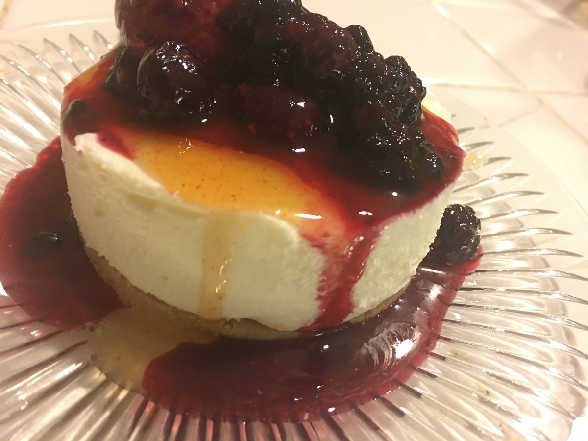 Starting maybe 3.5 (?) years ago: No bake cheese cakeMixed berry compoteCayenne key lime syrup