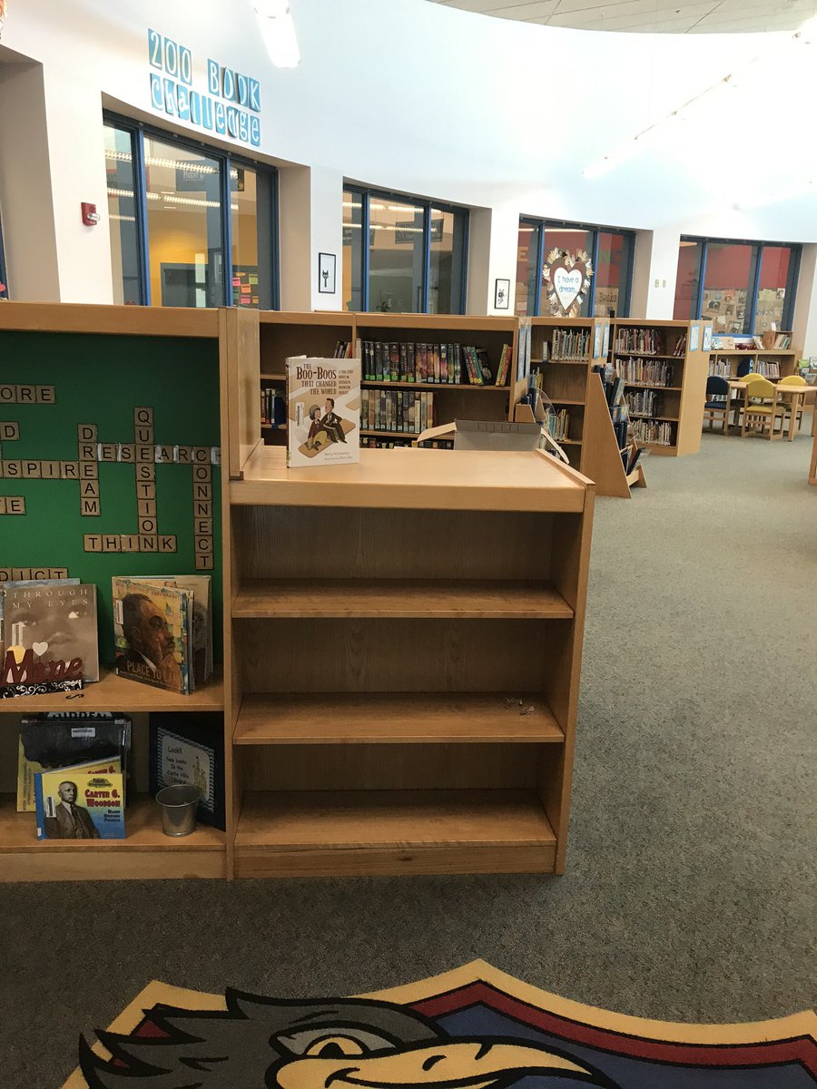 jenvharrington's tweet photo. It’s little things like having a shelf lowered in our library that make me so happy! I can’t wait for kids to get back in here! @CHE_NEISD https://t.co/AUDptRhn8f