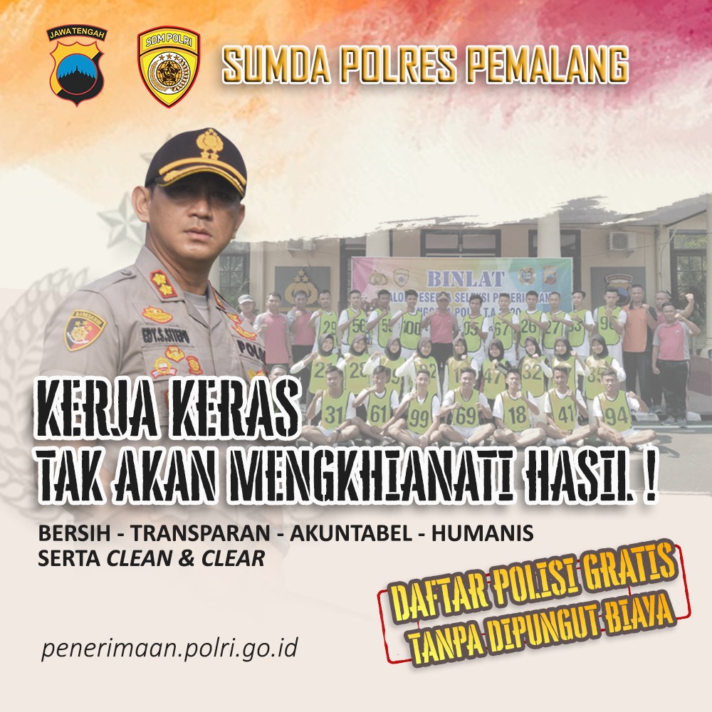 JoniYunanto's tweet photo. #ssdm
#rekrutmenpolri2020
#Penerimaananggotapolri2020
#birosdmpoldajateng https://t.co/Onc1UDrXaF