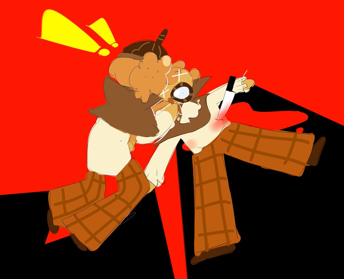 TofuSharkK's tweet photo. "Oh no I'm dead!" said by the mighty detective 

detective is actually a pretty dangerous job I guess? https://t.co/MIvsLIDW5H
