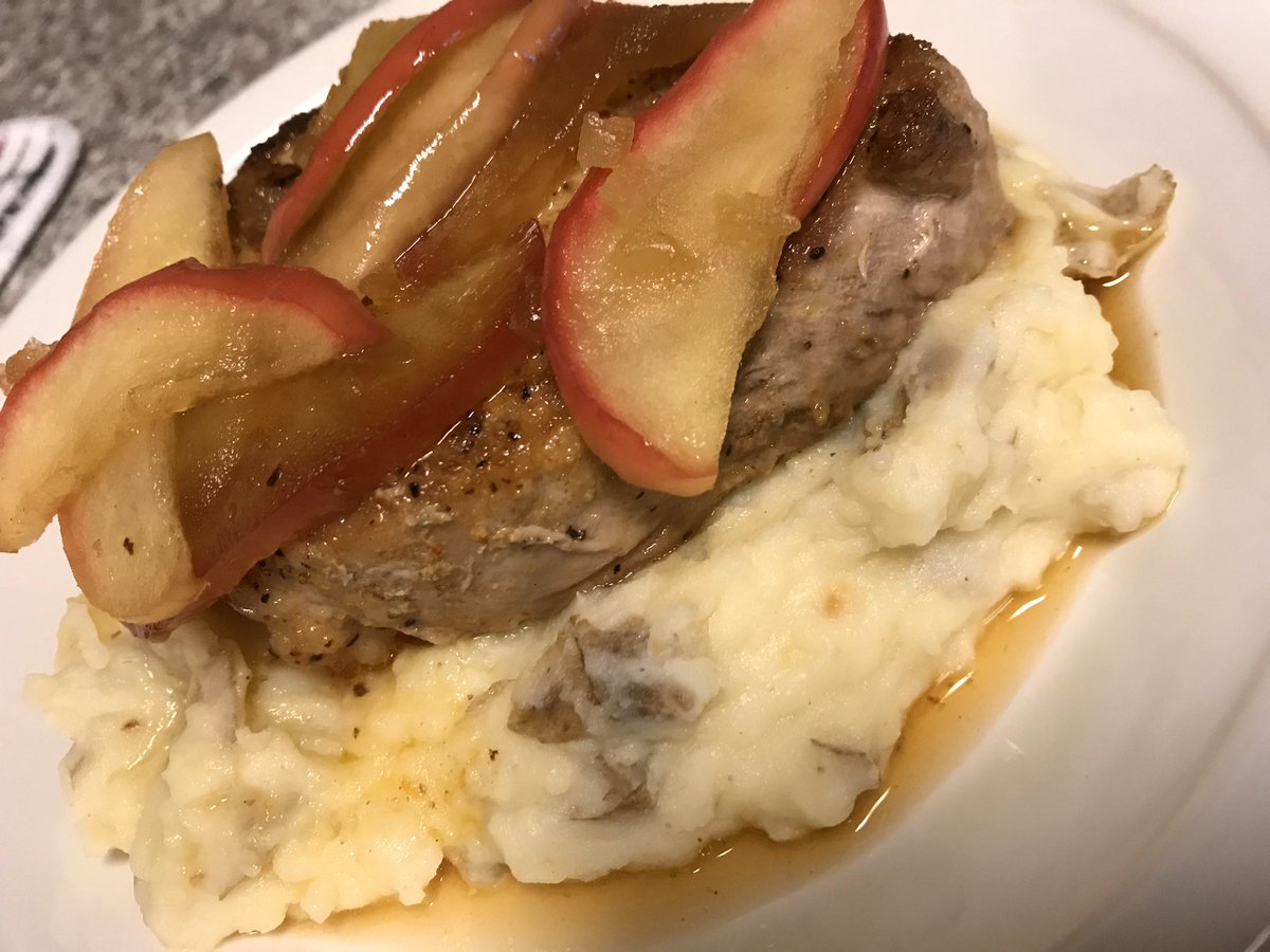 Apple ginger pork chops