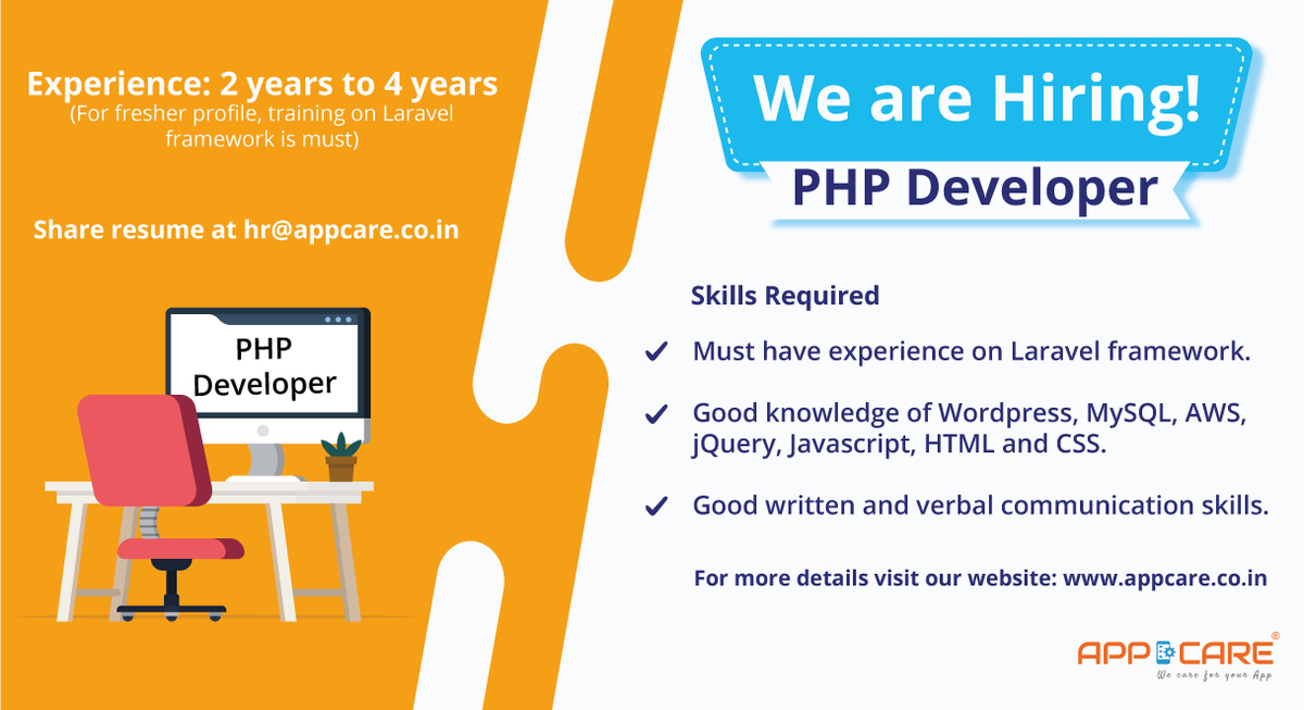 AppCare1's tweet photo. We are looking for a PHP developer,
for more details click below link
https://t.co/s2NUii3GjZ
#Appcare #app #apps #appdevelopment #appdeveloper #appdevelopmentcompany #andriod #andrioddevelopment #andrioddeveloper #iosdevelopment #iosdevelopmentcompany #iosdeveloper #webdesign https://t.co/KftioyBhQe