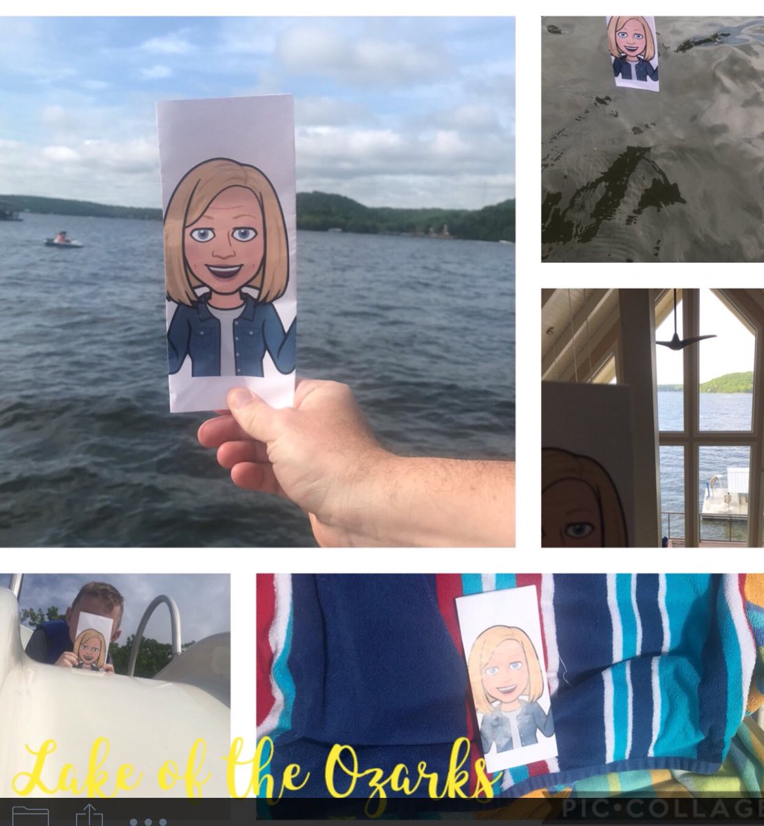 I got to go to the lake this weekend! Flat Mrs. Cox!