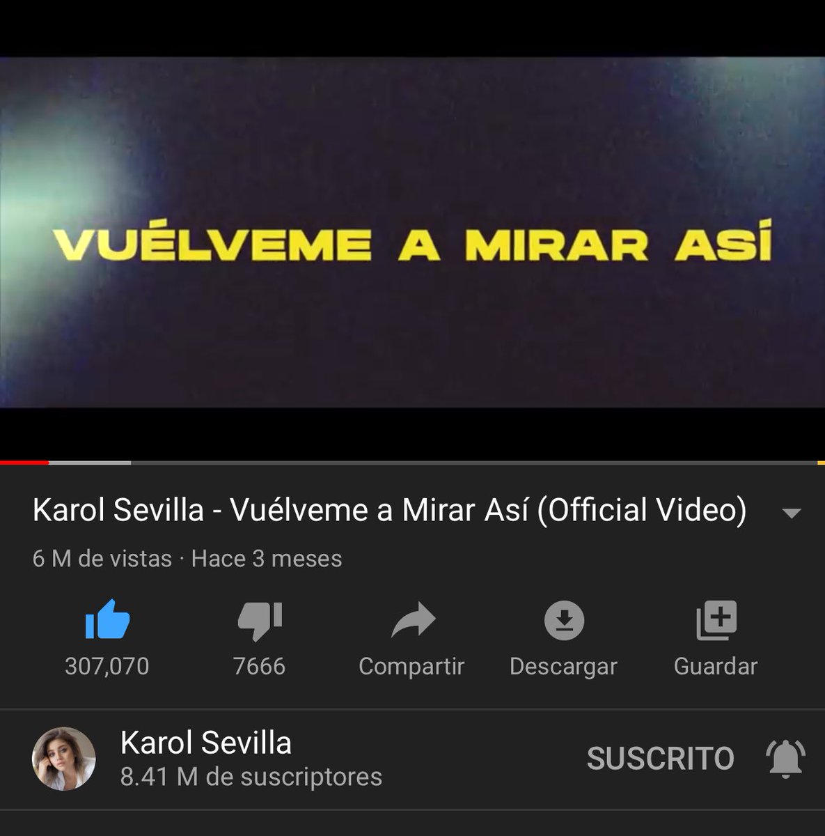 fridakarolista9's tweet photo. Vuélveme a mirar así llego a los 6M ❤️❤️❤️💃🏻🎉 @karolsevilla que emoción, vamos por mas https://t.co/4gYflK35p9