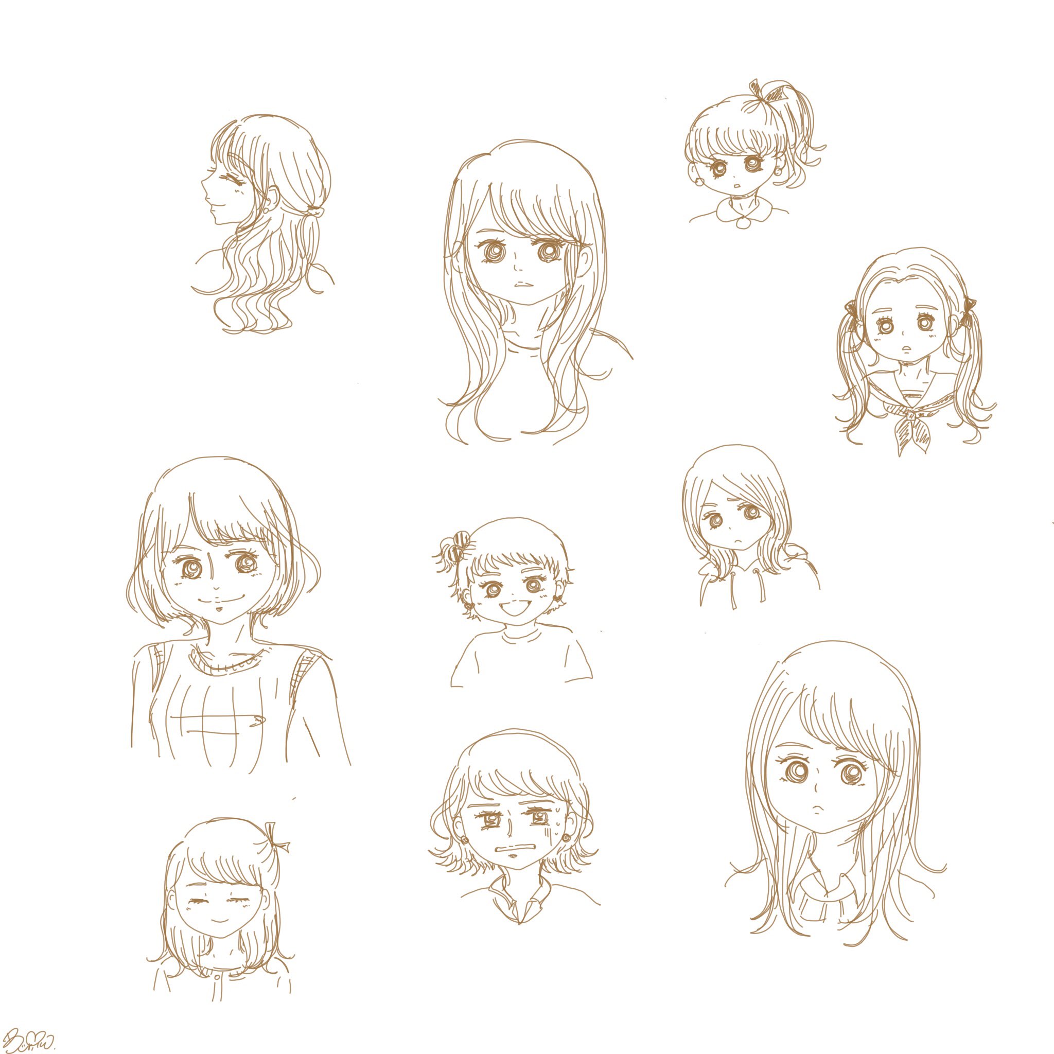 Uzivatel ぶりこ Na Twitteru なんだかイライラするので そんな時は可愛い女の子をひたすら描くのが私のストレス発散方法のひとつ 中高時代 矢沢あい作品を片っ端から模写しまくったおかげでどうやってもそっち寄りになってしまうのが最近の悩み なにより女の子しか