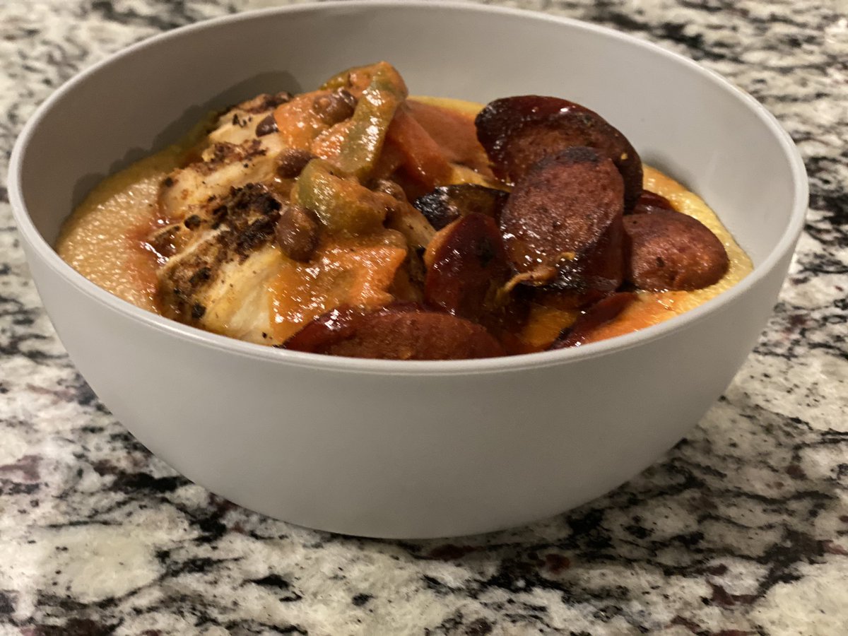 Chicken breastSausageCheesy polenta