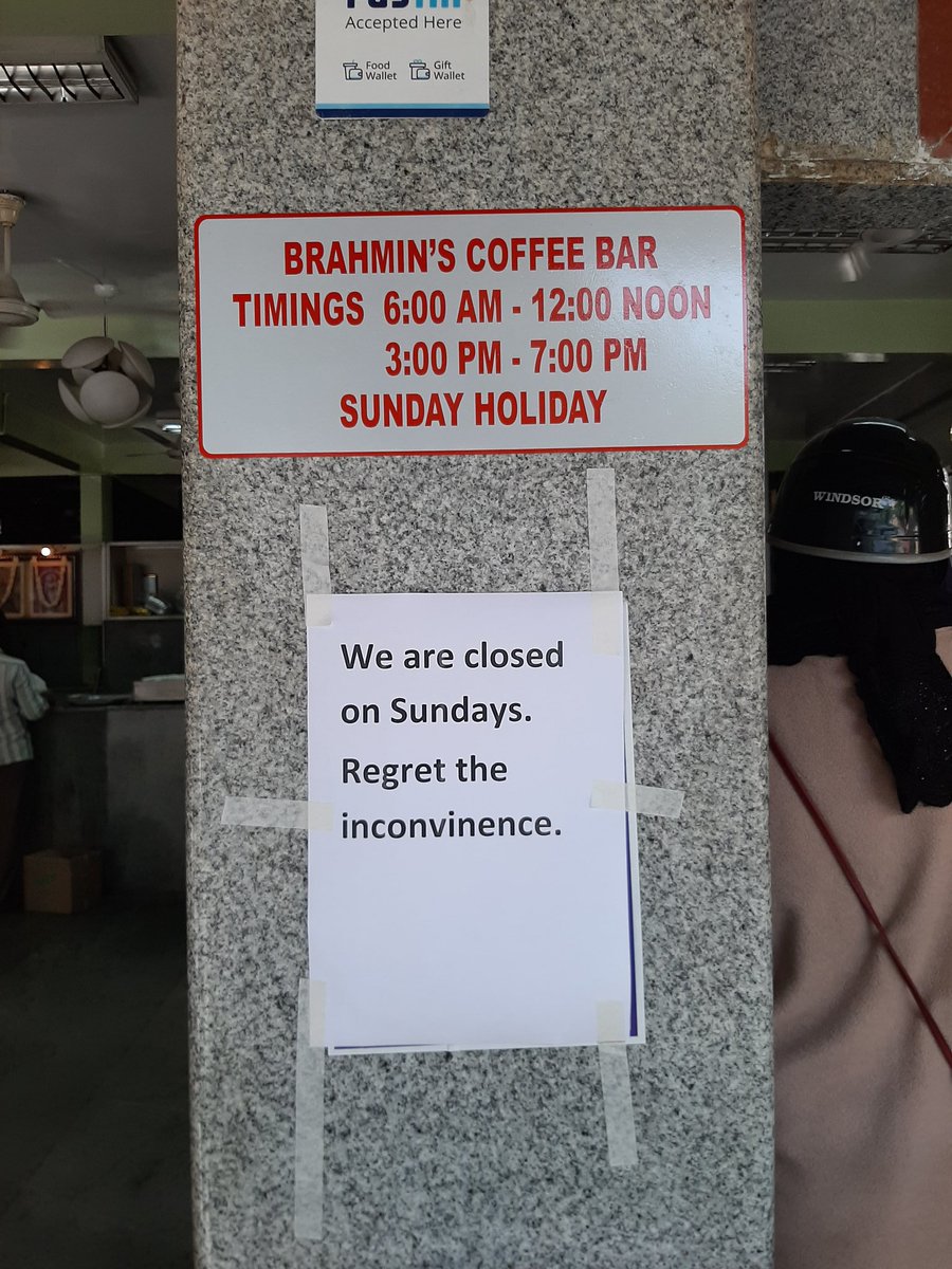 Fourth and final stop: Brahmins' Coffee Bar. Btw, they have decided to keep it shut on Sundays.