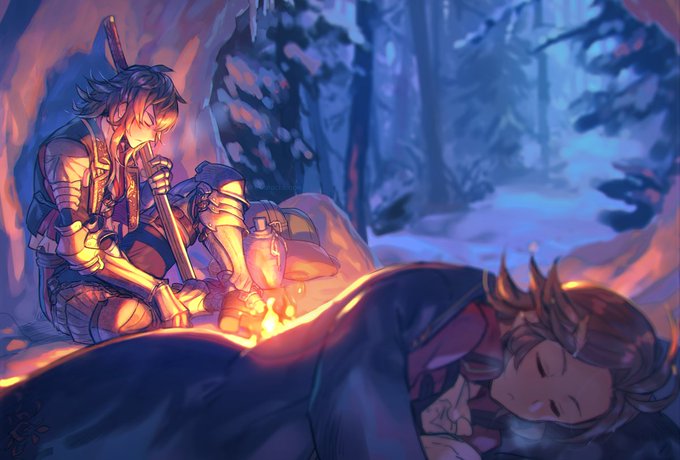 ウェズエットを訪れてすぐの師弟。 弟子にはコートをかけてあげるシムール(という私の願望) 