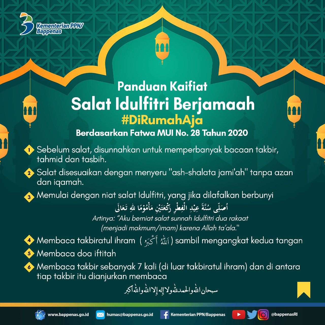 Lafal takbiratul ihram berbunyi