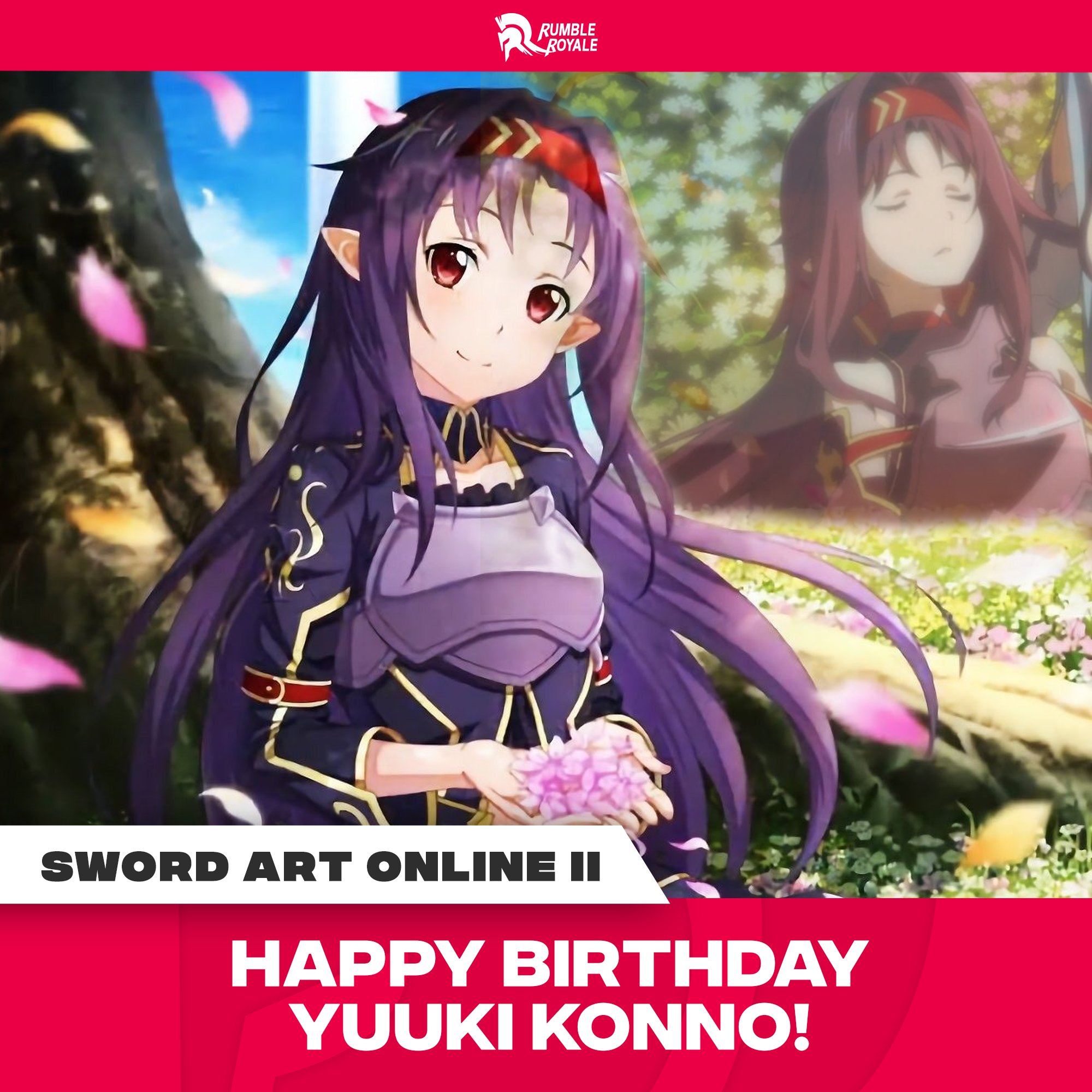 Say Happy birthday to Konno Yuuki 💜 : r/swordartonline