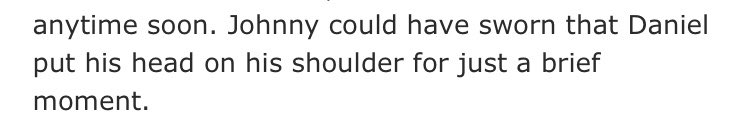 anyways, I could make a whole ass 10k paper on how much my sub ass totally projects on Daniel’s character in this series, I’m hella attached to his characterization here