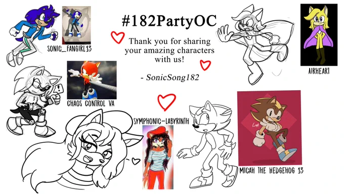 I wish I'd had time to doodle every Sonic OC that was submitted, but I looooved all the designs I got to draw, they were a lot of fun! Thank you for the opportunity! Here are the 10-minute doodles I did alongside @PCShnun @Tobyt0ts and @InvdrScar! 