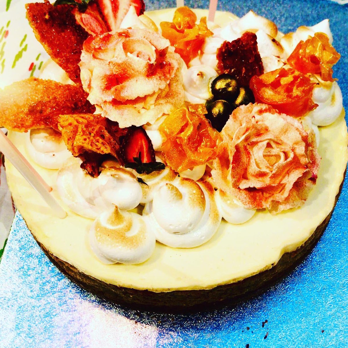 Spicy Pumpkin Cheesecake? Yes please. Daughter &amp; Ma in law birthday treat. Thank you Roxy ⁦<a href="/Olivecocafe/">Olive & Co.</a>⁩