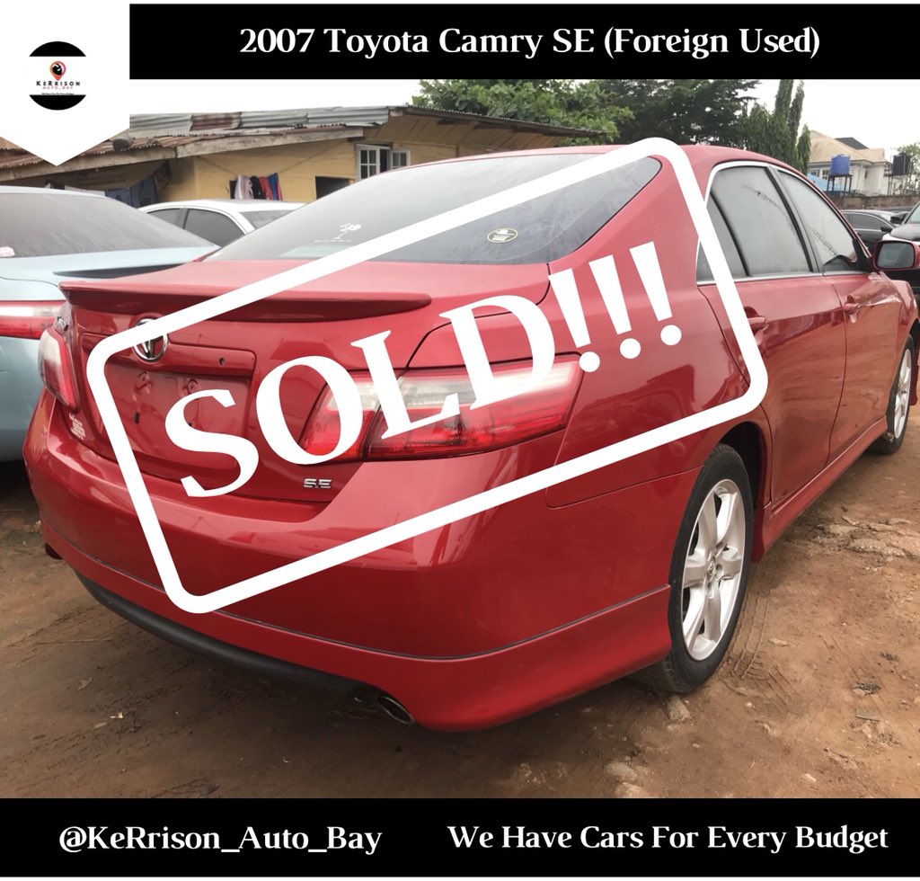 BayKerrison's tweet photo. 2007 TOYOTA CAMRY SE SOLD!!! Congratulations and Many thanks for trusting us with your patronage. .
-
@KeRrison_Auto_Bay. 
We Have Cars For Every Budget! .
-

#asaba #naijabendors #carinspection #naijamarket #edo #BayKeRrison #hustlersquare #jacbellmedia
#digitalmarketing https://t.co/RAkI0Teram