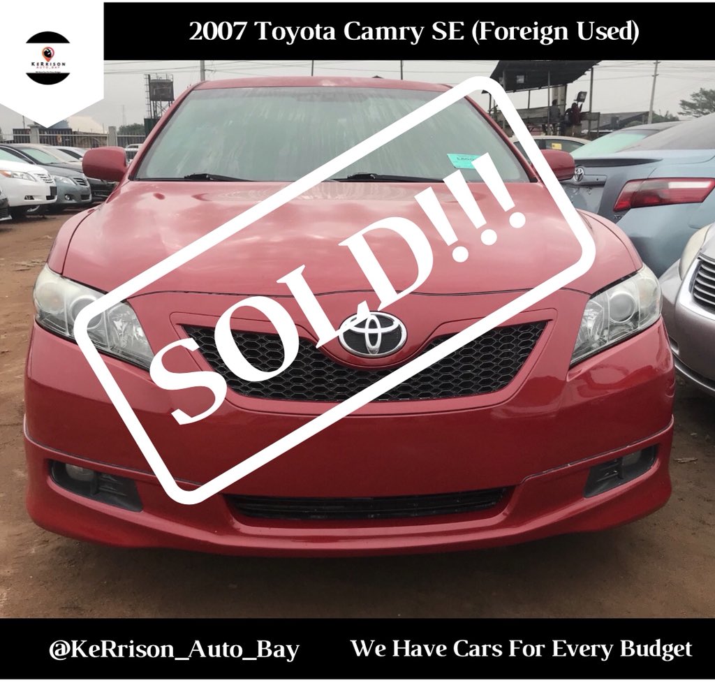 BayKerrison's tweet photo. 2007 TOYOTA CAMRY SE SOLD!!! Congratulations and Many thanks for trusting us with your patronage. .
-
@KeRrison_Auto_Bay. 
We Have Cars For Every Budget! .
-

#asaba #naijabendors #carinspection #naijamarket #edo #BayKeRrison #hustlersquare #jacbellmedia
#digitalmarketing https://t.co/RAkI0Teram