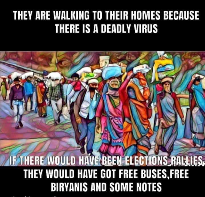singhranashivam's tweet photo. #ModiSarkar #COVIDー19 #20LakhCrorePackage #Atamnirbharbharat #coronavirus #LabourLeaks #LabourersPain #LaboursInLockdown #MigrantLabourersDying #MigrantsLivesMatter #MigrantWorkers https://t.co/XCxvkLAgDj