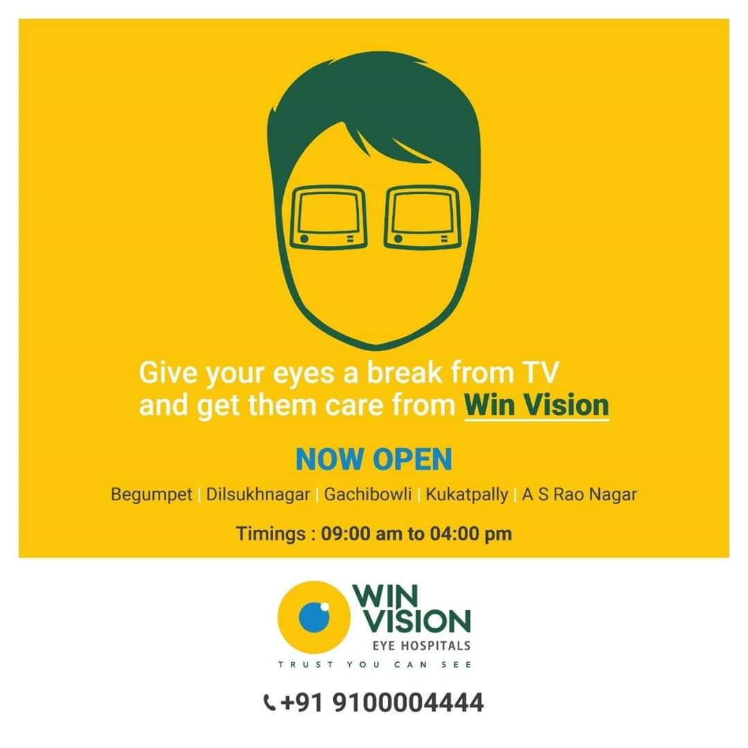 HospitalsWin's tweet photo. Give your eyes the right care with Win Vision
Because Hyderabad's best eye hospital is now back to serve you.
Book Your Appointment Today.
#WinVision #EyeHospital #Eyecare #Vision #Lasik #Surgery #Hyderabad https://t.co/gYemCA0Fey