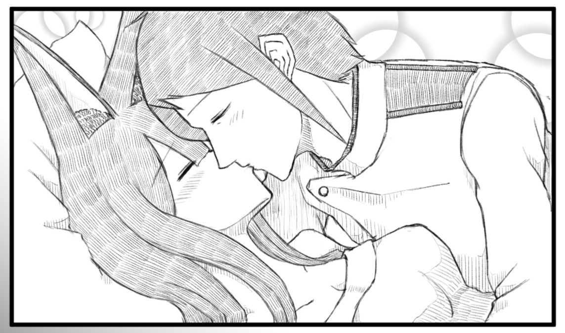 再掲ですが、キスの日というのでキスしている場面を切り抜いて掲載します。
指揮官と赤城さんのキスばかりですが、描いていてとても楽しいです…!
#キスの日 