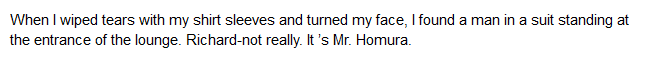 Seigi just really wants to see Richard.