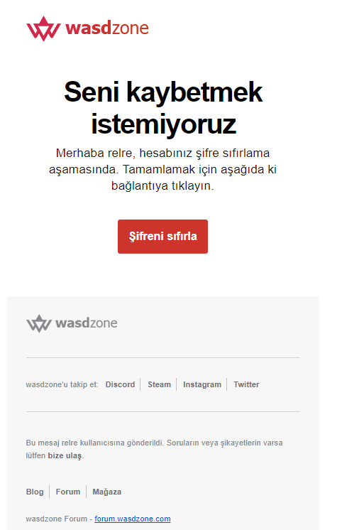 wasdzone's tweet photo. Forum e-posta göndermeme sorunu düzeltildi ve e-posta şablonumuz g��ncellendi. https://t.co/OrUrYrs92B