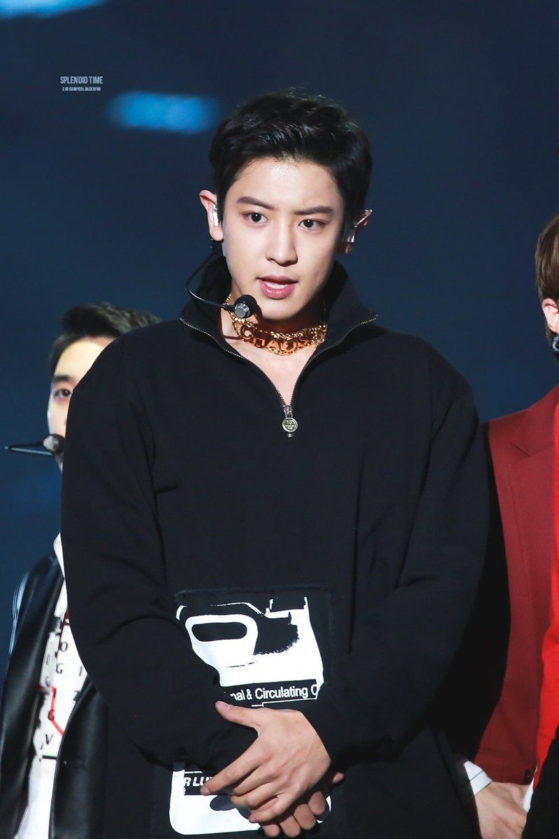 self-indulgent much-needed thread of Chanyeol wearing black because he's a god