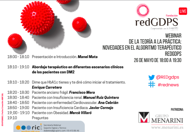 redGDPS's tweet photo. 🗓️El 26/05/20 en #rednews  apunta

Dime que HbA1c tienes y te diré cómo iniciar el TTo @Enriq_Carretero
 El #algoritmoredgdps en Paciente con
Anciano Frágil. @mera_cordero 
IRC.@maruizquintero 
ECV. @anicebrian 
IC.@cornejo_79 
Obesidad.@mvillaro 
https://t.co/SoyqGW97Jn
#webgdps https://t.co/ECtg8C2p8S