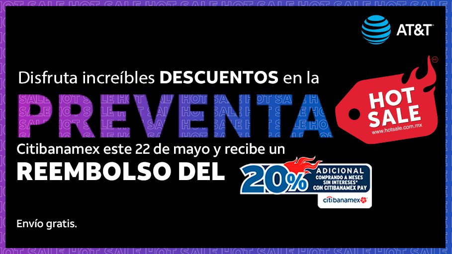 ATTMerida's tweet photo. ¡Las mejores ofertas sin salir de casa! 🔥 La preventa #HotSaleMx, ya comenzó. 🏃🏼‍💨 ¡Prepárense! #DaElClic https://t.co/cjoSsLRwPW https://t.co/4K3jKhMPs0 https://t.co/i81nCjvWRP