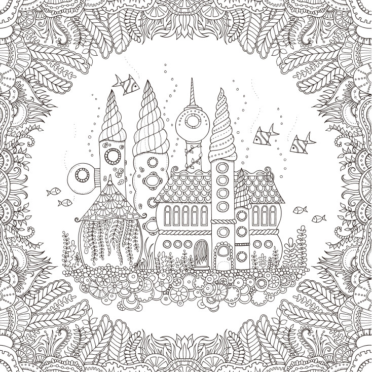 60周年 グラフィック社 大人の塗り絵 コロリアージュ お絵描き ジョハンナいわく この塗り絵 とっても細かい絵柄が多くて それが好きな人も 苦手な人もいるかと ここで少し楽しむヒント この小さなピースをひとつひとつ塗る必要はないのです