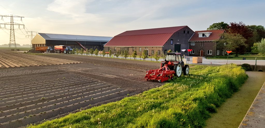 Novifarm's tweet photo. De eerste auto's worden weer beladen met aardappelen, uien en vers gesneden patat - friet- frites Vandaag tot 17.00 WELKOM om door onze boerderij te rijden. Boerderij Bouwlust Greup, Stougjesdijk 126, Mijnsheerenland #farmdrive https://t.co/CUBg9zJd9q