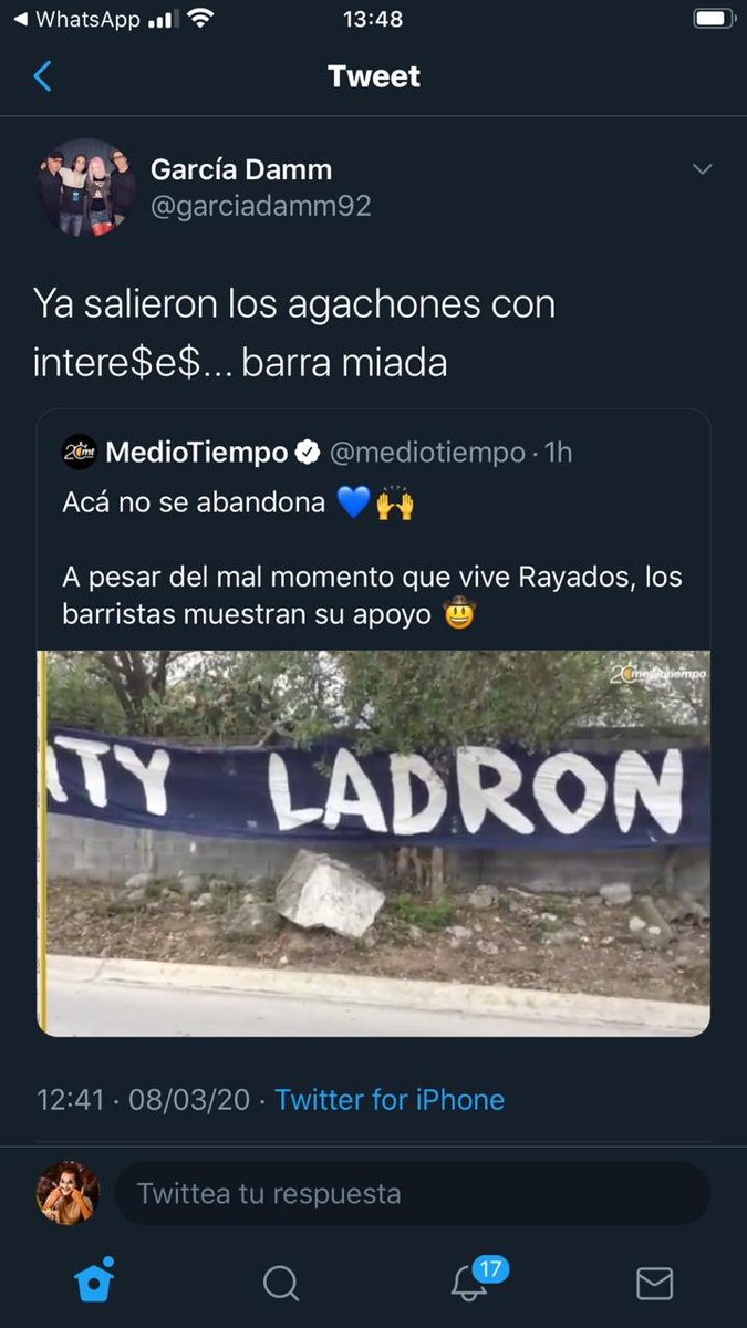 RAYADOS_TODOS's tweet photo. @gdamm92 #JefeDeforme🧟‍♂️

Esta su cuenta de confianza no se le pierde nada! 
Cómo que barra miada?
Porque no tiene respeto a la barra? 
Cómo que agachones? 

#CalleseDeforme 

@LAadiccionCFM @AdiccionHouston @laspuentes1945 @adiccion210 @LaPuertaAd @DiegoArmaMedina @ElchilenoRG @Adrian_MQ https://t.co/kjpVTxK6CA