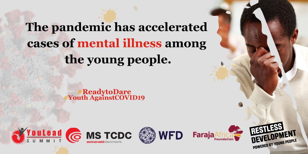 Restless_Uganda's tweet photo. COVID-19 has affected the mental health of young people in East Africa, &amp; they would like to help more in fighting the pandemic to change this.

Join us in a webinar on 28th May for more findings from the YouLead survey on COVID-19's impact on young East Africans. #ReadyToDare https://t.co/JmxiZtT2jG