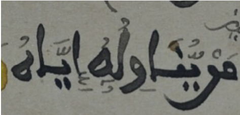 Even when this involves a long vowel that is not written plene, it is written out: maỹyunāwilu-hūū ʾiyyā-hu(notice also the assimilation the nūn of man to the next yāʾ being explicitly written with Šaddah).