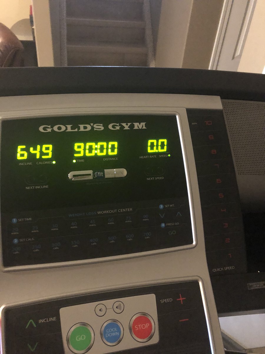 JustinDubeau91's tweet photo. Update #2 on the #RoadTo21: Miscalculated the pace I needed to run at on the treadmill, ended up running too far. Someone call an ambulance, legs are busted.

11.02m, 1649 calories. Completely flat land, but I’m pleased!

Donation link at top of my profile!

#HustleForTheHouse https://t.co/fTfXTdJVwp