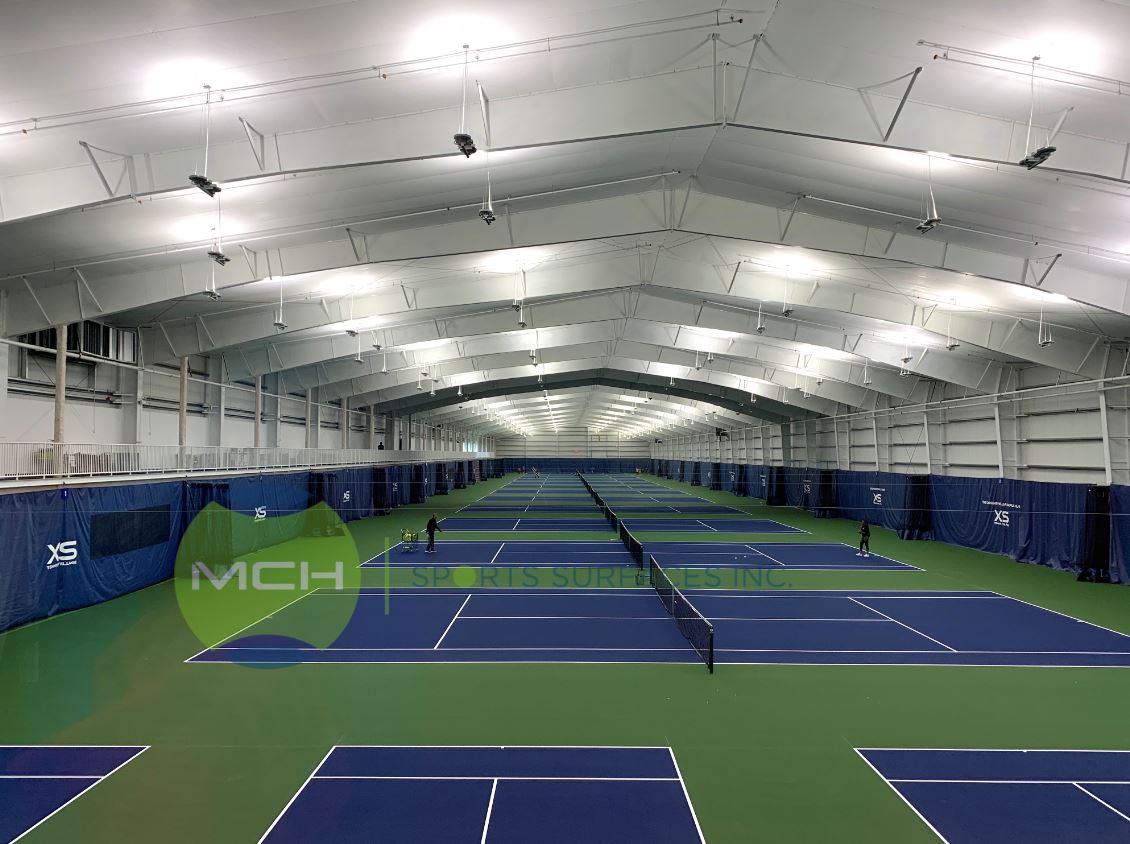 CSportSurfaces's tweet photo. Flawless Plexipave Installation completed by our partner MCH Sports Surfaces Inc. at the XS Tennis Village in Chicago. Great work! #Plexipave #Tennis #ChicagoTennis #IndoorTennis #SportsSurfaces #TennisUSA #TennisClub https://t.co/fHg20q9BFA