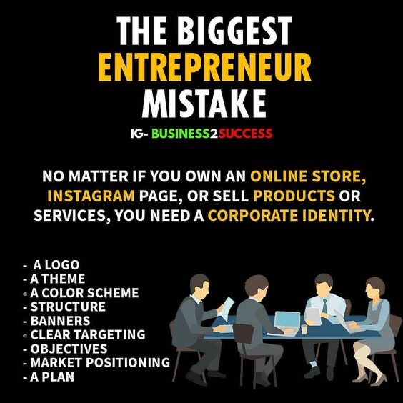 RLFreelancing's tweet photo. REPOST:

"The Biggest Entrepreneur Mistake"

A corporate identity? We can do it for you!

Message or email us at lagansonrina@gmail.com 📩

#freelancer #freelancingtips #virtualassistant #customerservice #administrativeassistant #adminsupport #adminsupportservices https://t.co/rIutK8spIq