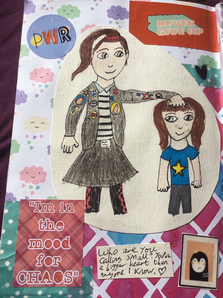 Second up is Little-Kid-Laura with her ‘Cool Older Sister’, Ace! (Inspired by the letter I wrote to  @sophie_aldred for my  #ALetterADay series!) This was tricky to draw, but I tho it’s super cute! 