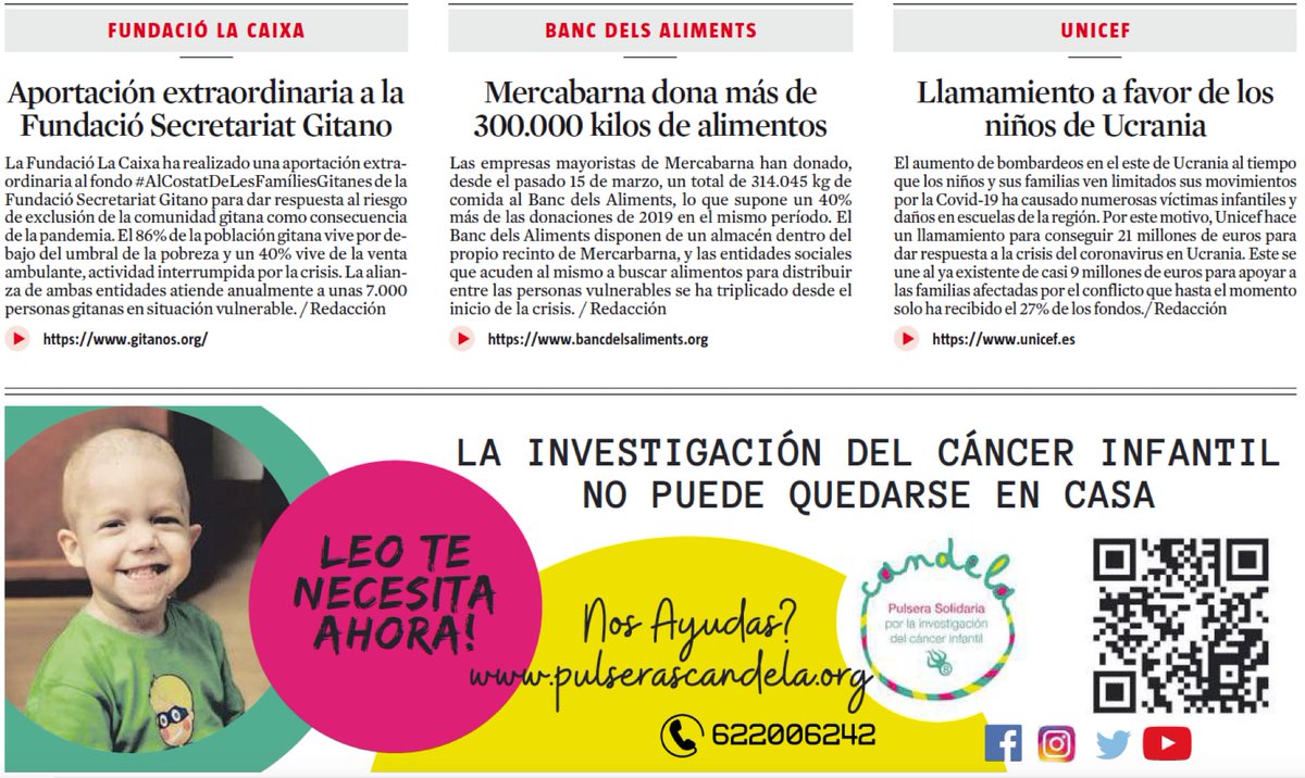 PulserasCandela's tweet photo. Gracias @LaVanguardia , Gracias por tu sonrisa Leo!! 
La Investigación del cáncer infantil no puede quedarse en casa.

Gracias a todos por seguir a nuestro lado #YoMeMuevoPorPulserasCandela https://t.co/v0b072jEVI