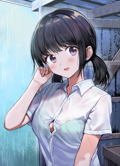 「ねーぇ何で背ぇそむけてんの～?」 