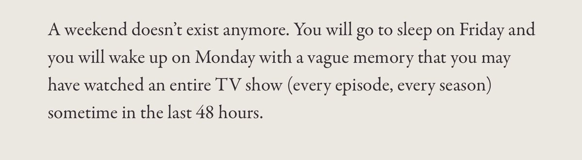 SianGib's tweet photo. Was looking forward to the weekend until I read "Here’s How Time
Works Now" by @eligrober for @mcsweeneys  #NewNormal HT @TheBrowser (@RosAstengo may be amused) https://t.co/Zg2MOw2S2h https://t.co/RfCqhr5k12