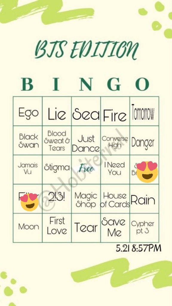  #BangBangtanBingo Yayy