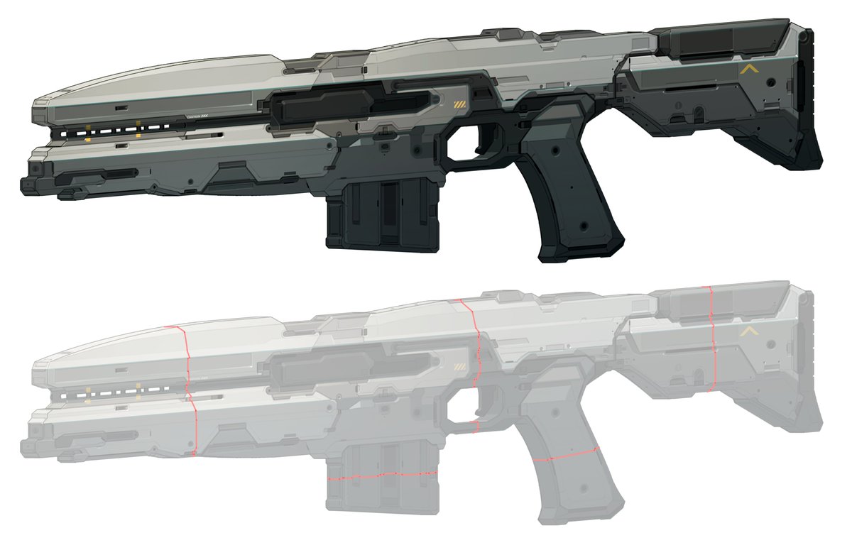 「Gauss rifle concept + 2.5D 」|puremageのイラスト