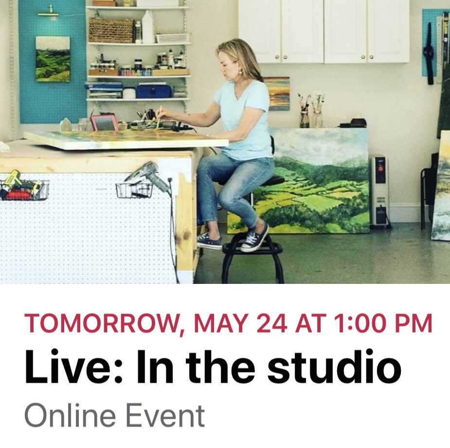 AnneStineArtist's tweet photo. Join me on Facebook @Anne Stine studio for my Live in studio event. #encaustic #onlineevent #onlineartclass https://t.co/Py9iOdyM4J