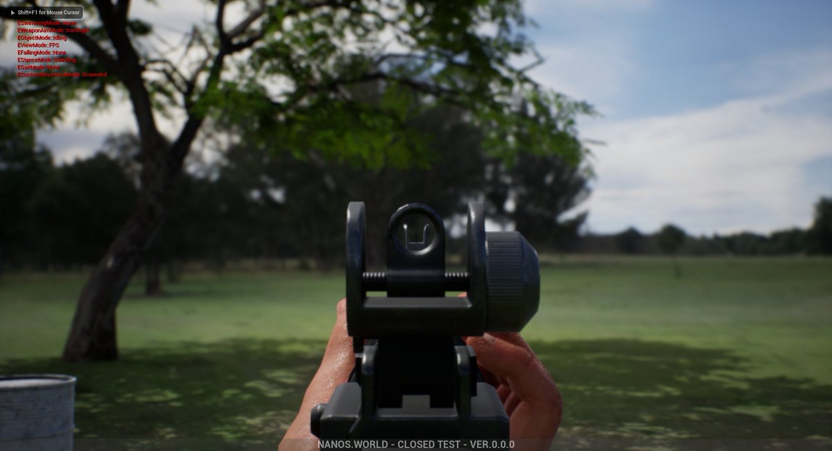 gtnardy's tweet photo. @UnrealEngine @TritoneTheGame Our procedurally animated aiming (ADS) with True First Person camera (attached to the head)
@UnrealEngine @nanos_world 
#UE4 #screenshotsaturday https://t.co/rX4HyGJAAl