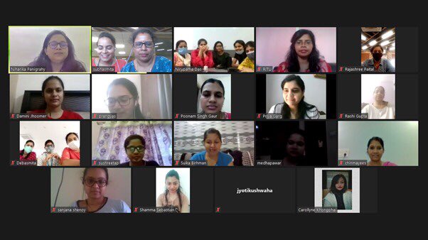 Today our senior women staff connected with women employees accross DL. Had interesting discussions. Decided to institutionalise this theme based All Women Forum meet once a month to discuss challenge and concerns. Next  post will have pics and videos of happenings during lockdwn