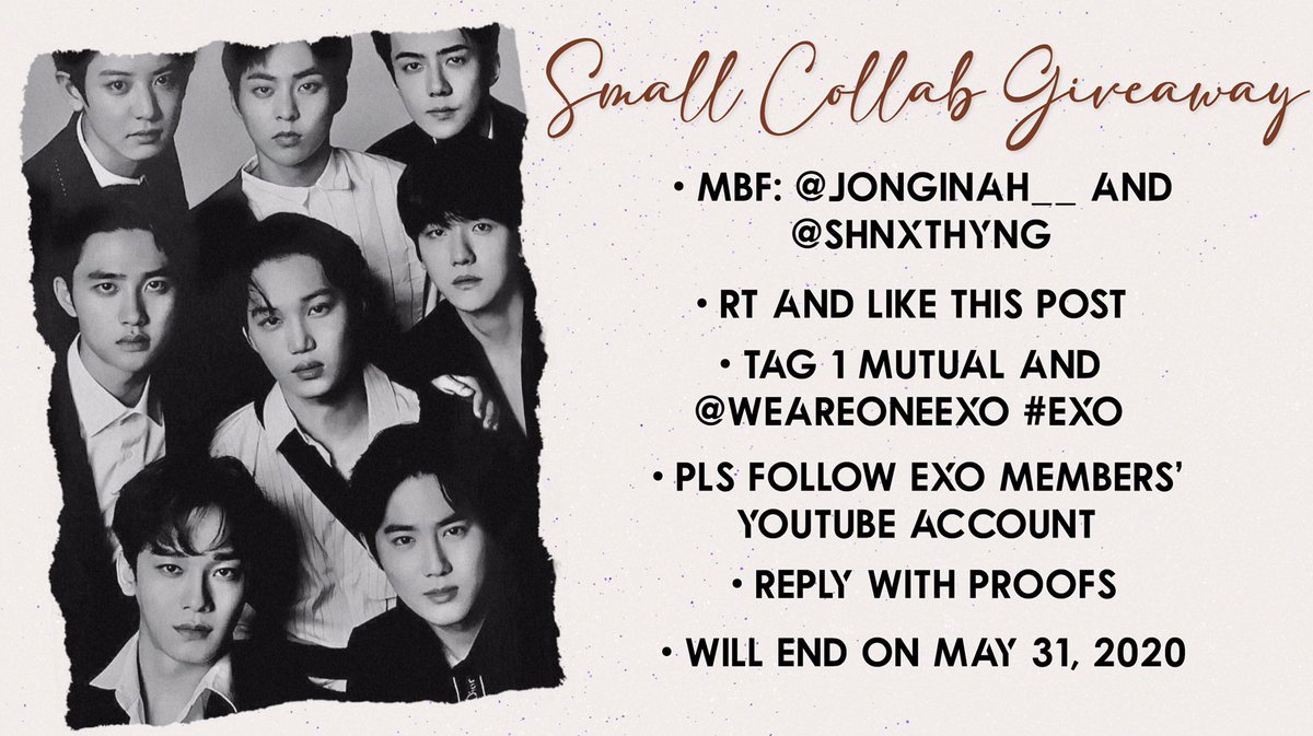 fromzkdlin's tweet photo. SMALL GIVEAWAY [COLLAB by @jonginah__ and @shnxthyng]

- PH only
- Will pick using random generator
- See photo on how to join
- 2 winners (must be willing to handle sf)

Prize 
  (1) Official Suho Universe Poster
  (1) Obsession Lyric book + CD and X-Chen folded poster https://t.co/k5SLOLF9lH
