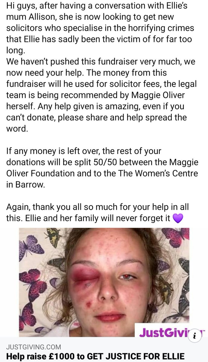 justiceforellie's tweet image. justgiving.com/crowdfunding/s… please retweet this, times are hard for everyone in world right now with Covid-19 etc. just a retweet is enough if you aren't in a position to help financially! please read the text for all the information on where money will being going! Thank you all