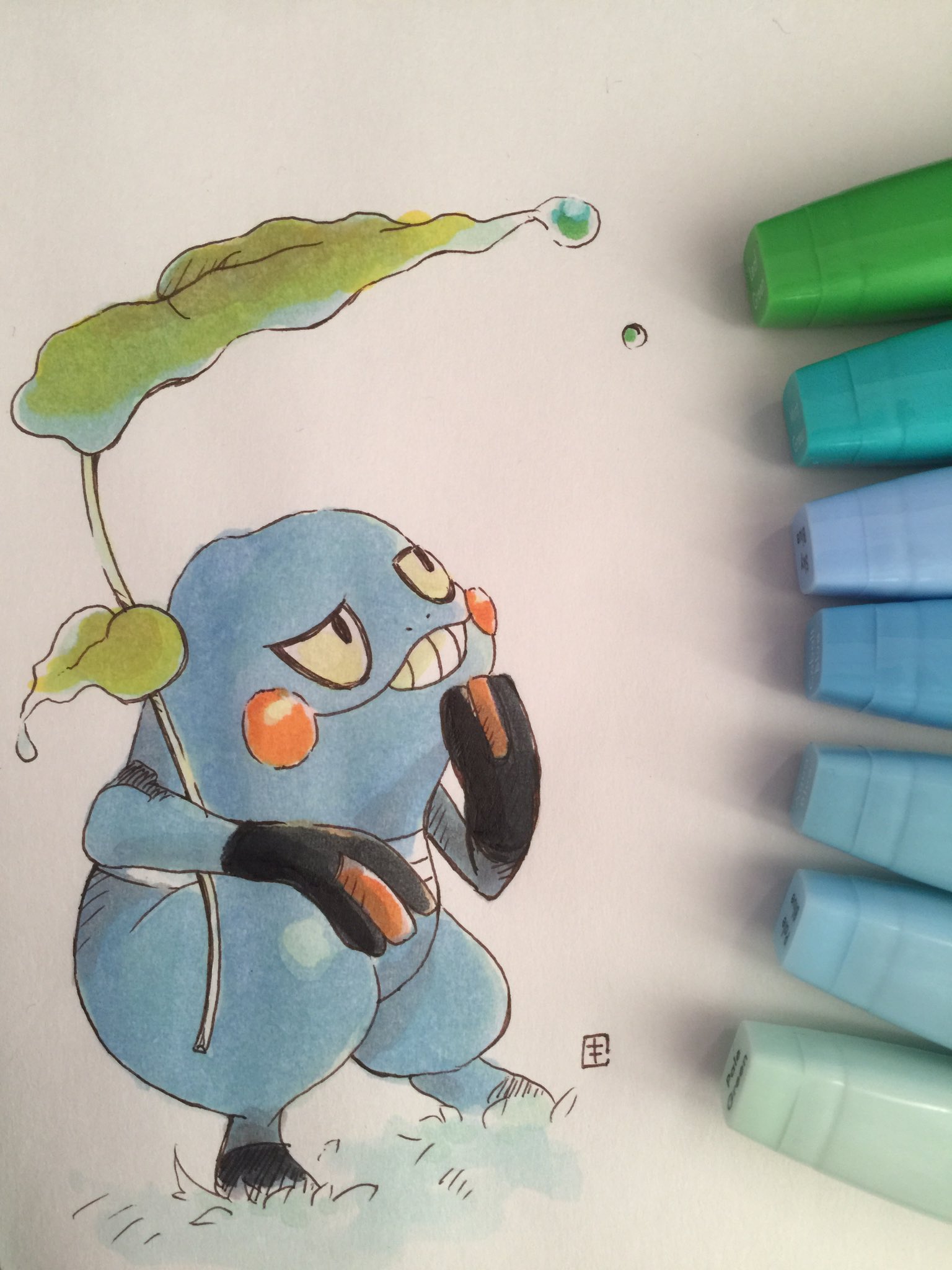 おとーふ 雨宿りグレッグル ポケモン グレッグル 100均文具 100均チャレンジ ポケモンイラスト ポケモン絵描きさんと繋がりたい アナログ画 1時間チャレンジ T Co Vztnitom2r Twitter