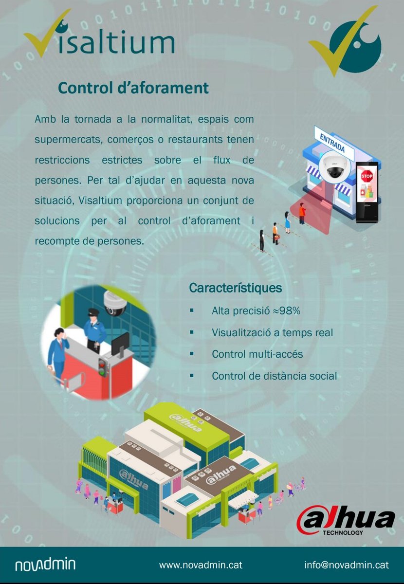 Novadmi_'s tweet photo. Senzillament t'oferim vàries opcions de control de l'aforament per a la teva #comunitatdepropietaris d'accés a la zona comunitària, així com serveis per a supermercat, local comercial, residencials i hosteleria... #Noetquedisenrrera #seguretat #COVIDー19 #Novadmin #Fase1 #Fase2 https://t.co/sY3nL8DMci